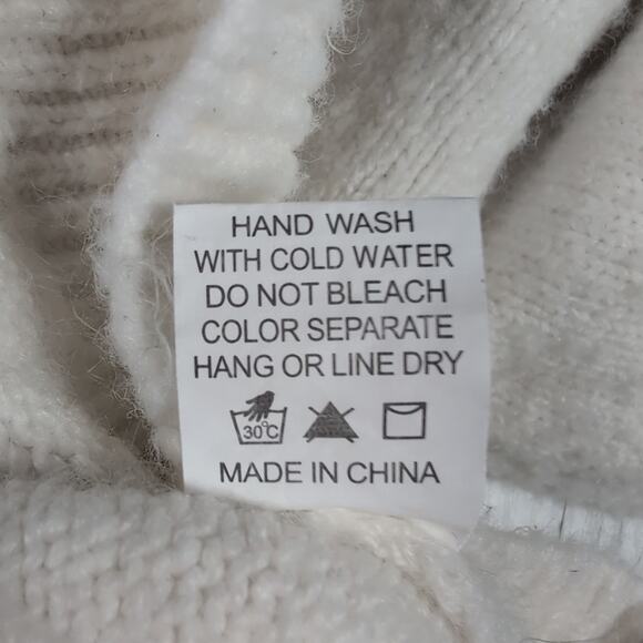 Luna + Ivy Cardigan Sweater Women’s S Ivory Cream 3D Bow Applique Cropped Knit - Picture 14 of 15